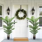 Photo of the faux areca palms, set of 2
