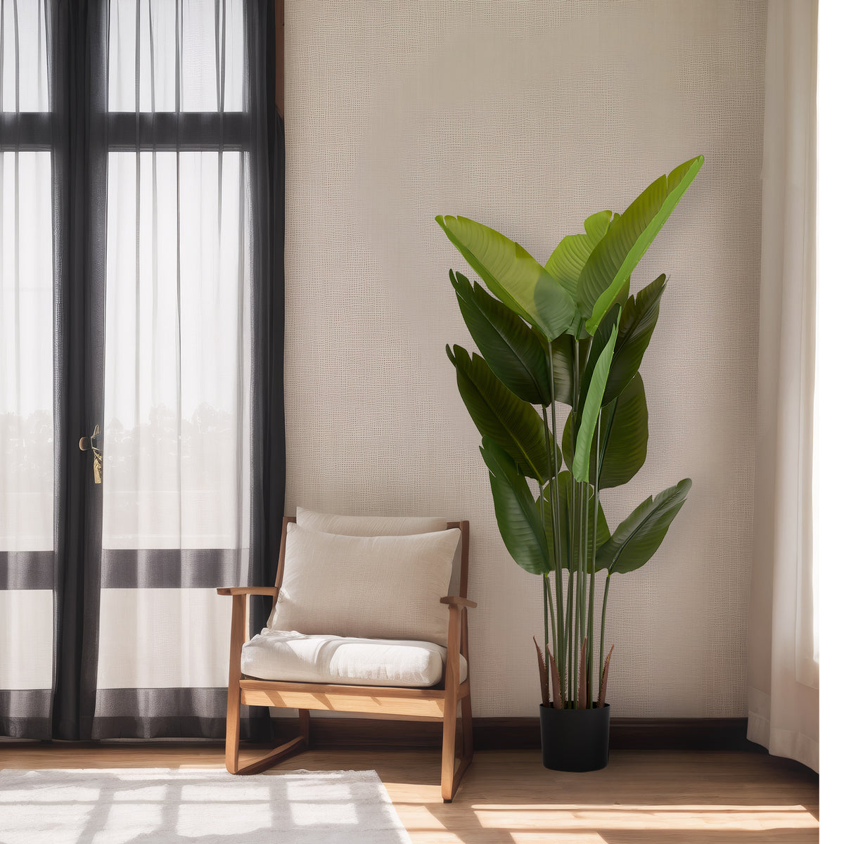 Photo of the faux bird of paradise plants, set of 2