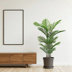 Photo of the faux areca palms, set of 2