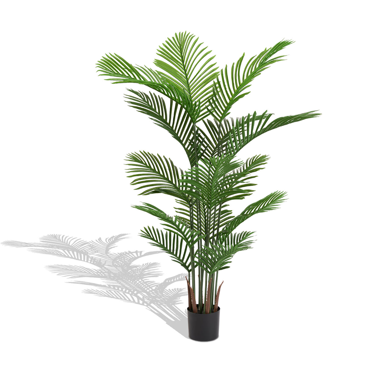Photo of the faux areca palms, set of 2
