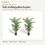 Faux areca palm, set of 2: overview