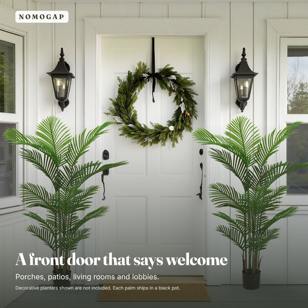 Faux areca palm, set of 2: room photo