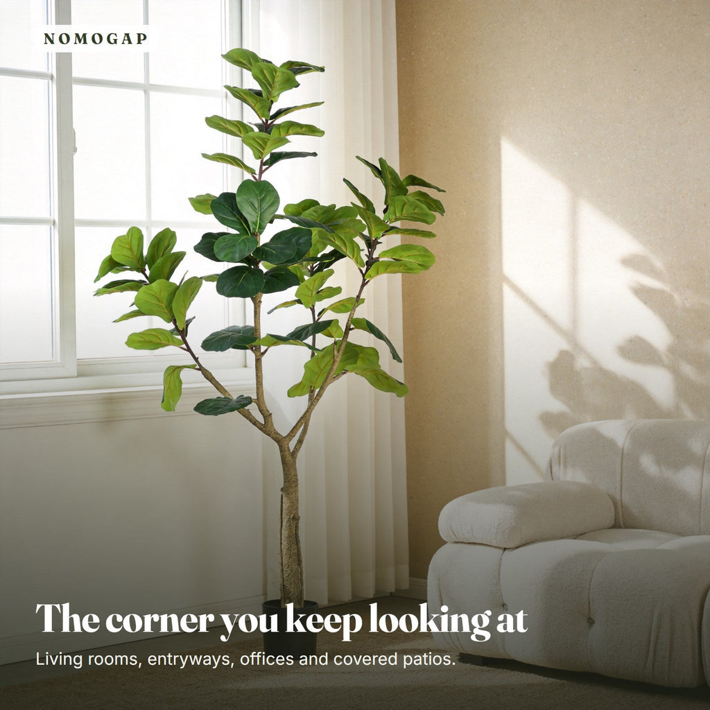 6 ft faux fiddle leaf fig tree: room photo