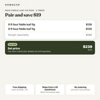 Pair of 6 ft faux fiddle leaf fig trees: set price compared with buying separately