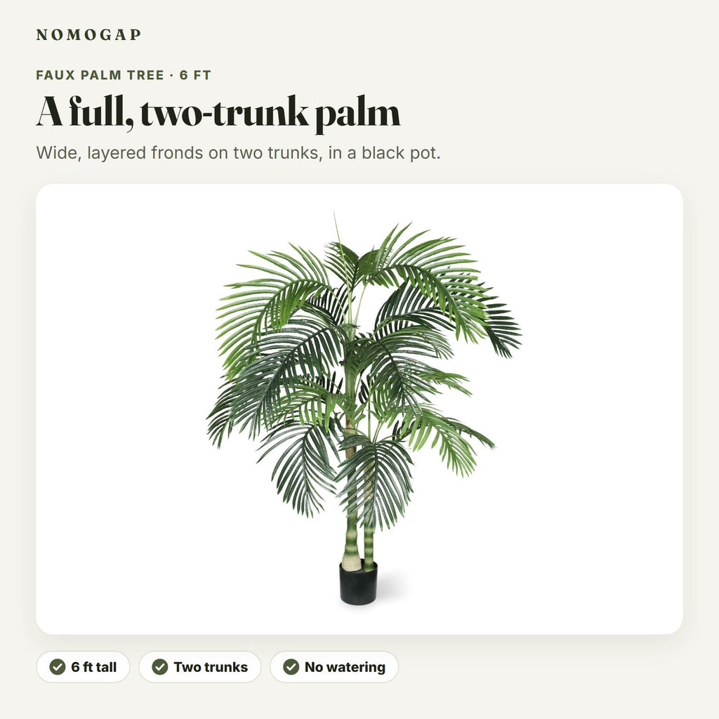 6 ft faux palm tree: overview