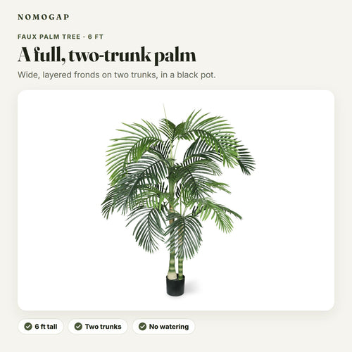 6 ft faux palm tree: overview